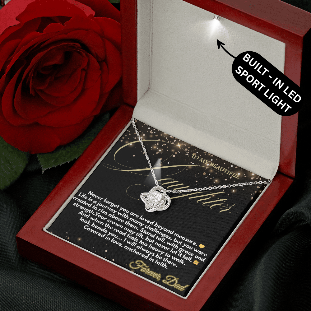 👑 Crown of Love Necklace – Dad to Daughter Gift