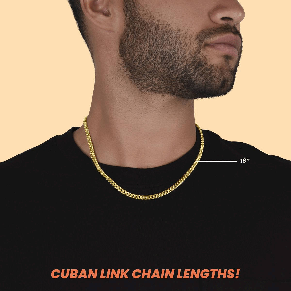 "I Love You Deeply" – To My Son Cuban Link Chain Gift (18K Gold Finish)