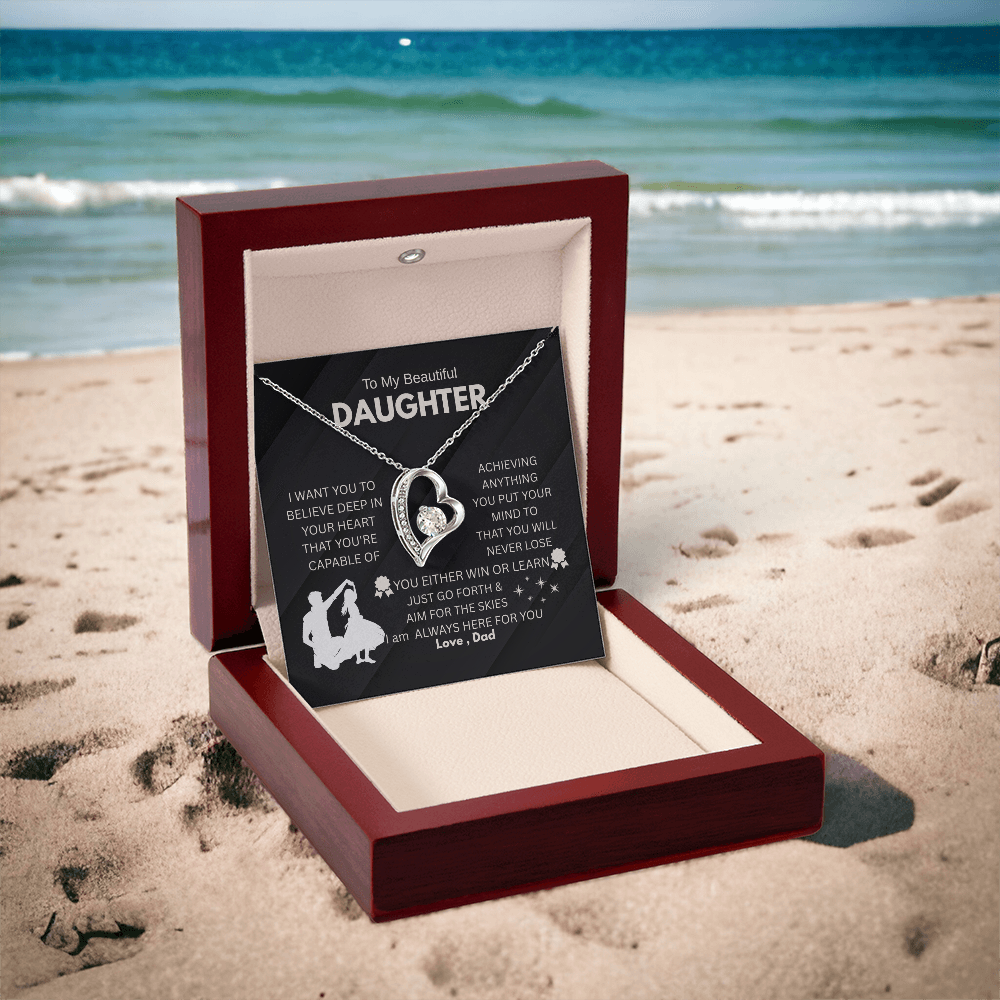 Dad to Daughter Forever Love Necklace gift.