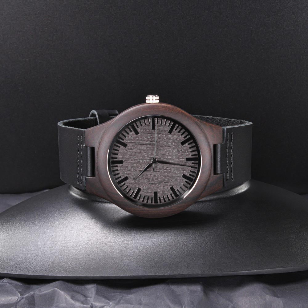 To My Son – Wooden Watch | “You Are Always In Mine” Engraved Edition