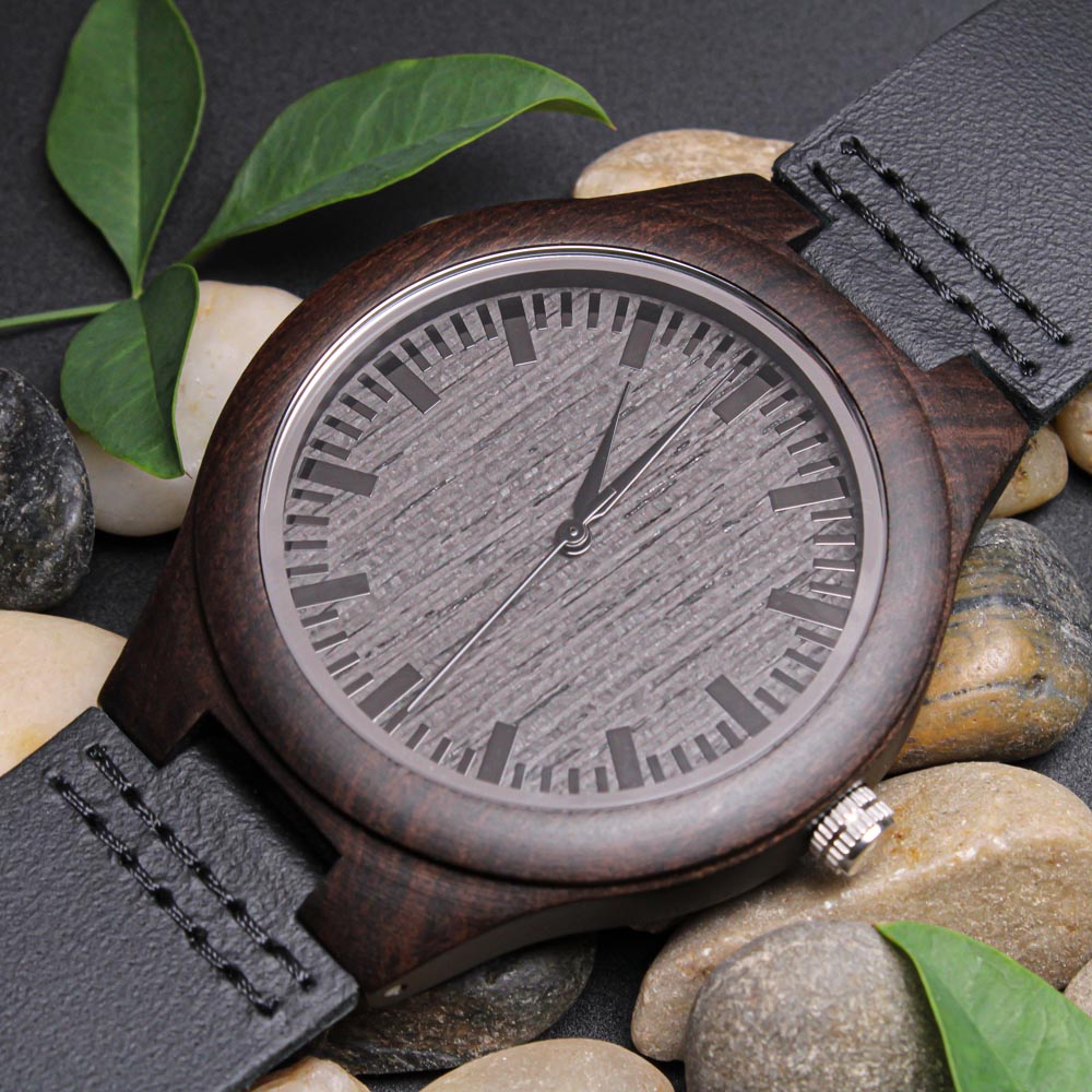 To My Son – Wooden Watch | “You Are Always In Mine” Engraved Edition