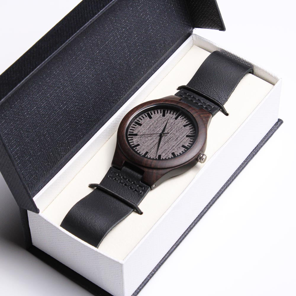 To My Son – Wooden Watch | “You Are Always In Mine” Engraved Edition