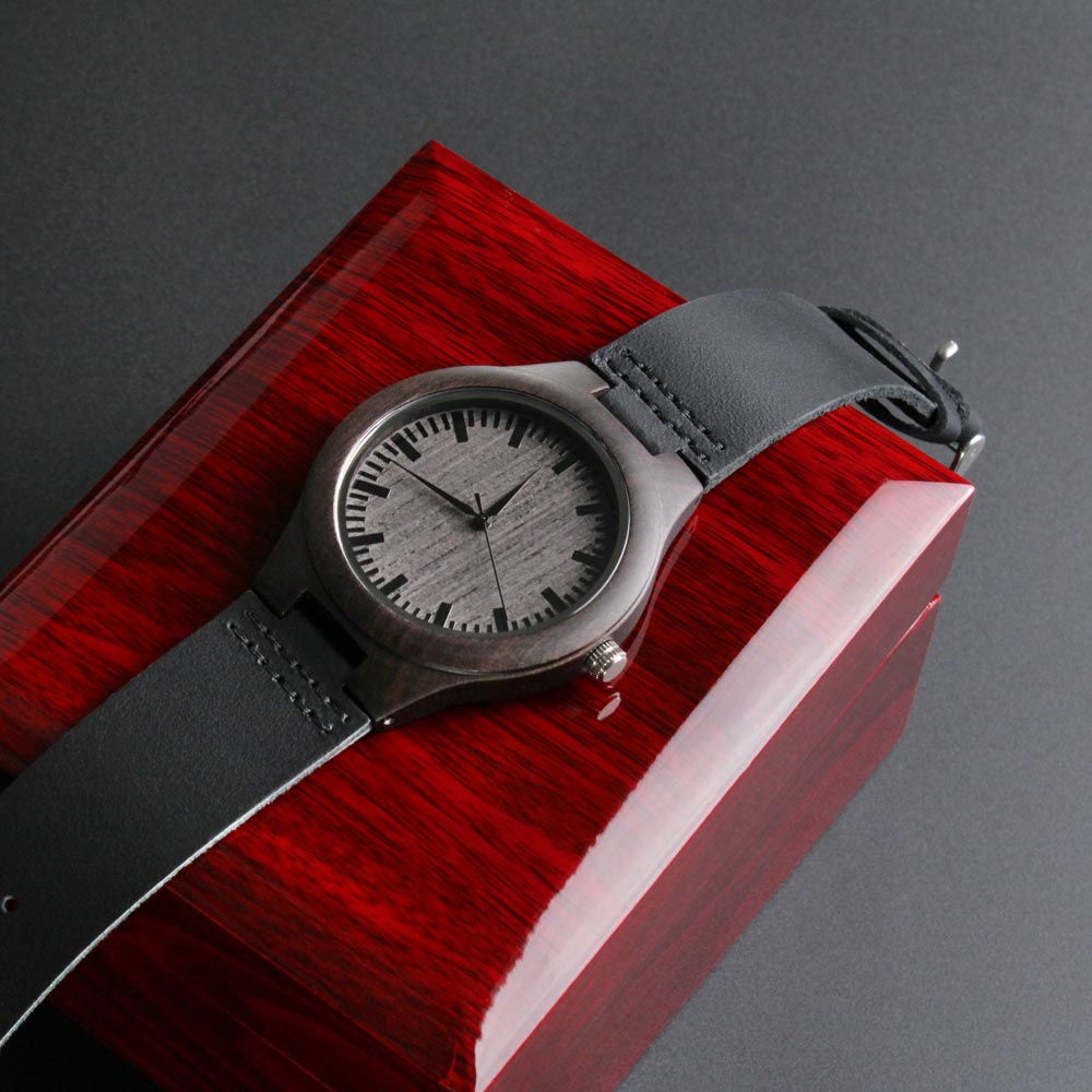 To My Son – Wooden Watch | “You Are Always In Mine” Engraved Edition