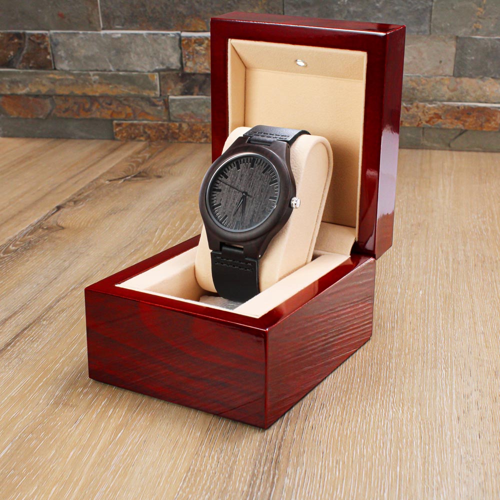 To My Son – Wooden Watch | “You Are Always In Mine” Engraved Edition