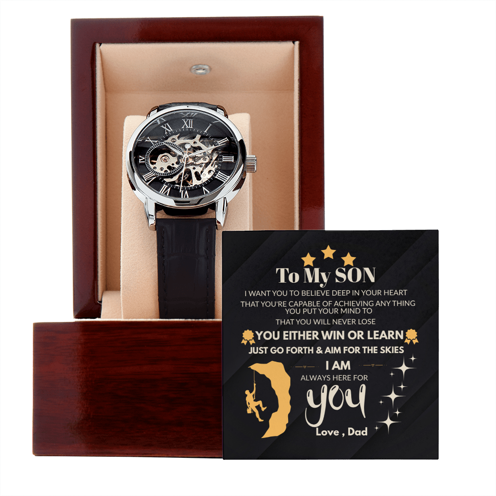 dad to son openwork watch gift