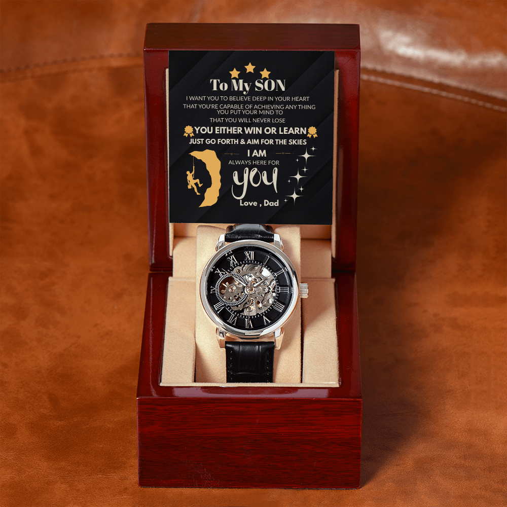 dad to son openwork watch gift