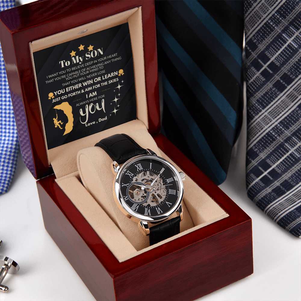 dad to son openwork watch gift