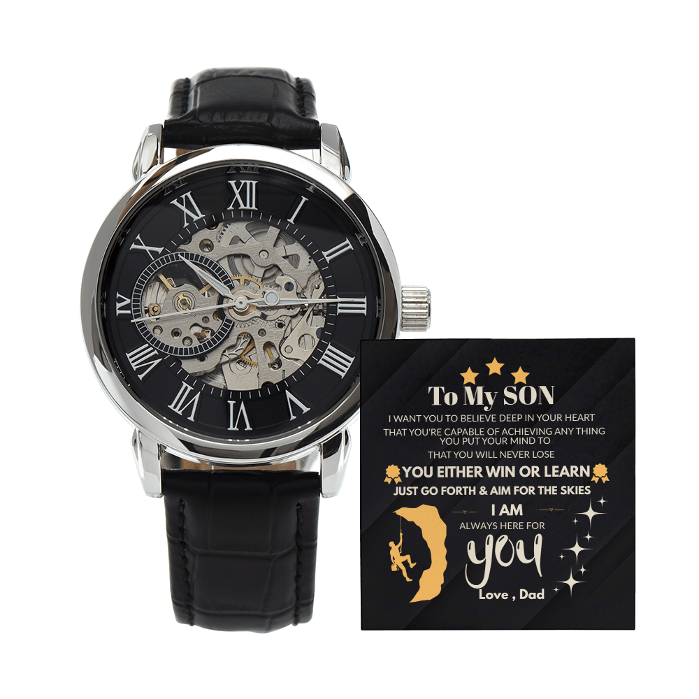 dad to son openwork watch gift