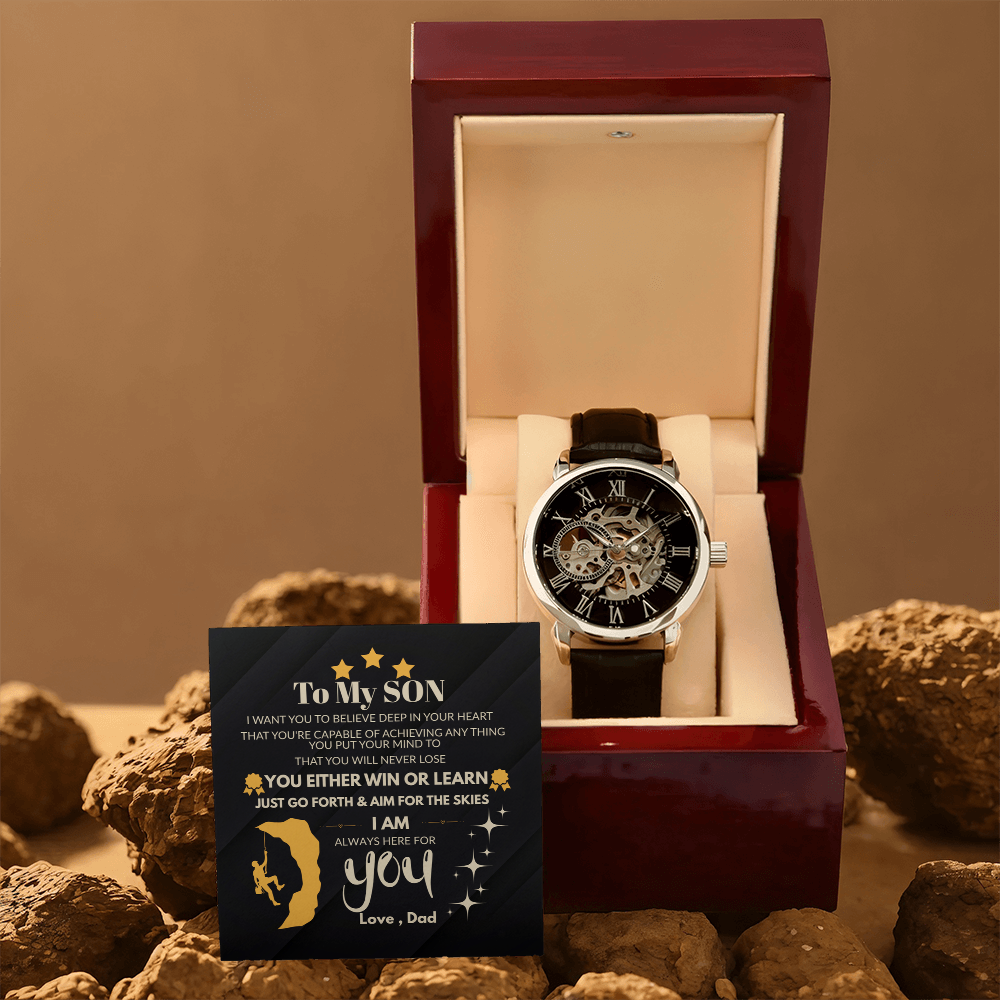 dad to son openwork watch gift