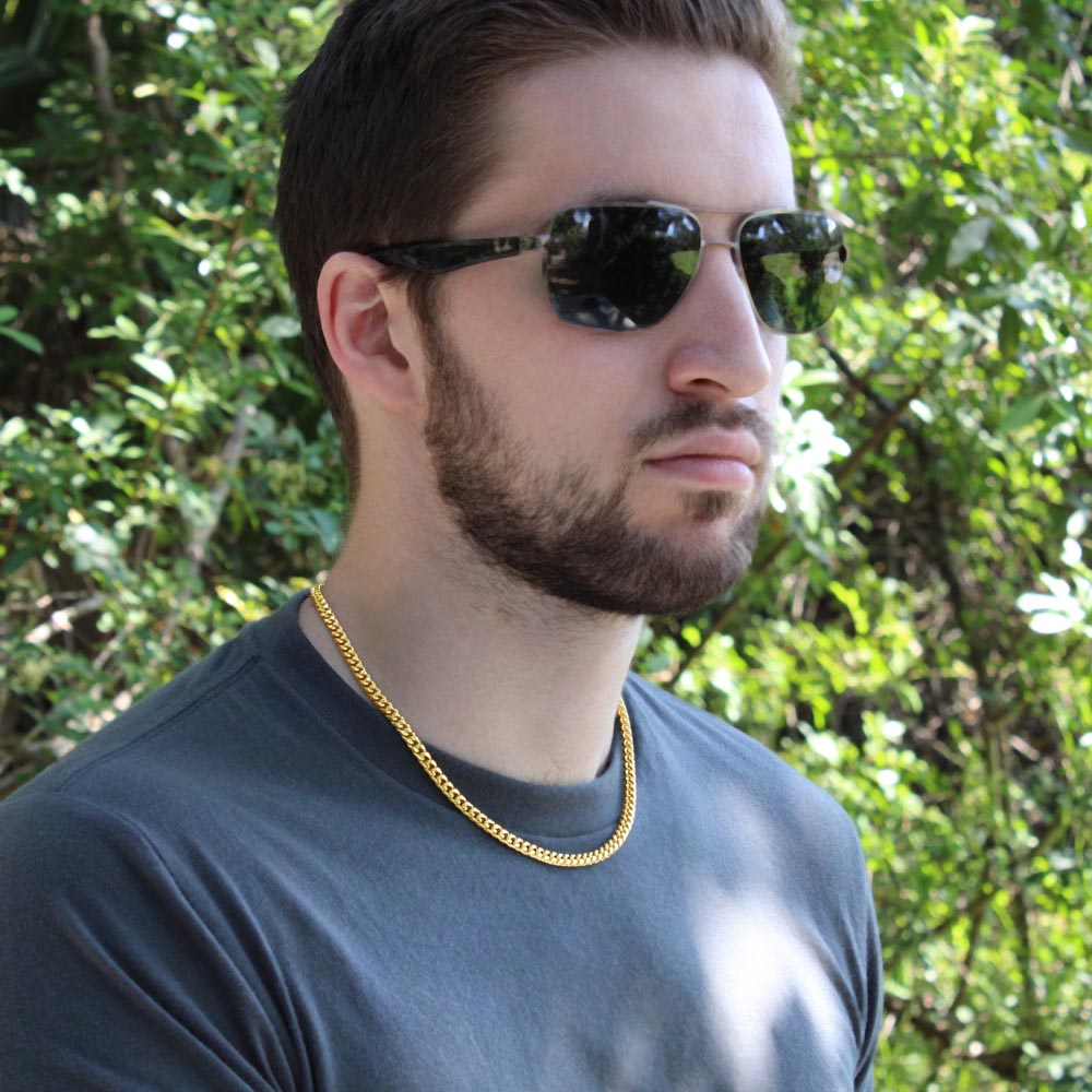To My Son – From Dad | 18K Gold Cuban Link Chain with Message Card