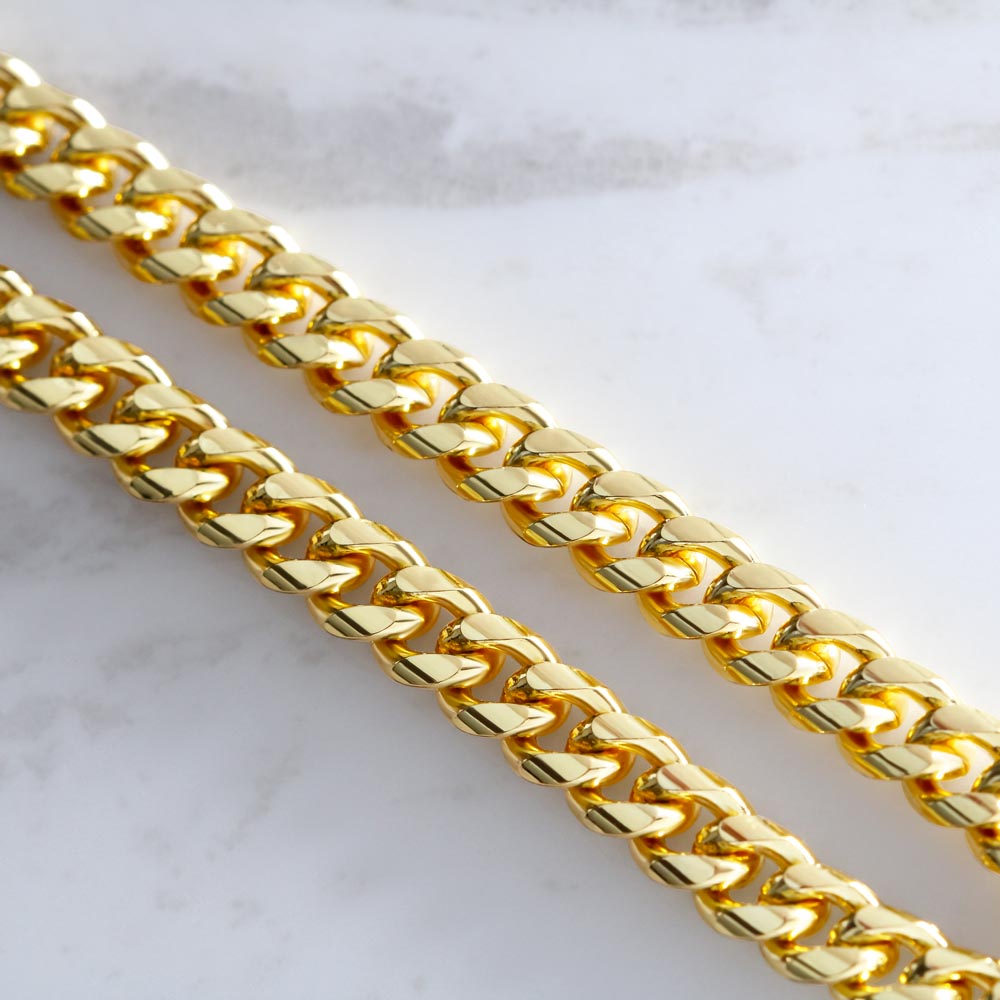 To My Son – From Dad | 18K Gold Cuban Link Chain with Message Card