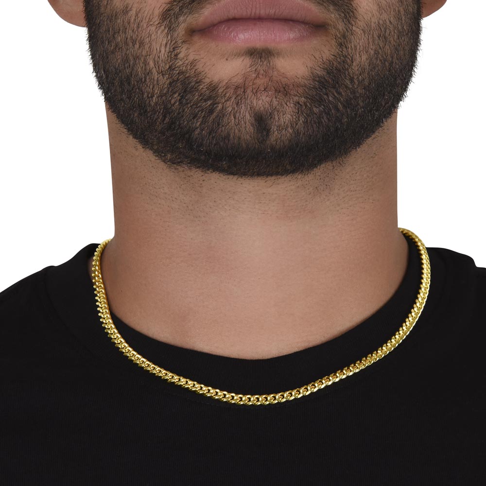 To My Son – From Mom | 18K Gold Cuban Link Chain with Message Card