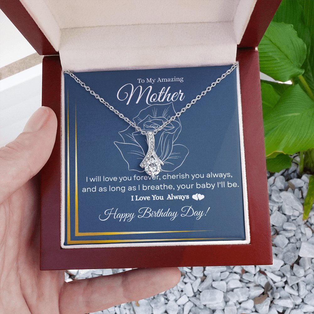 To My Amazing Mother – “I Love You Always” Sparkling Necklace Gift for Her| Birthday Jewelry