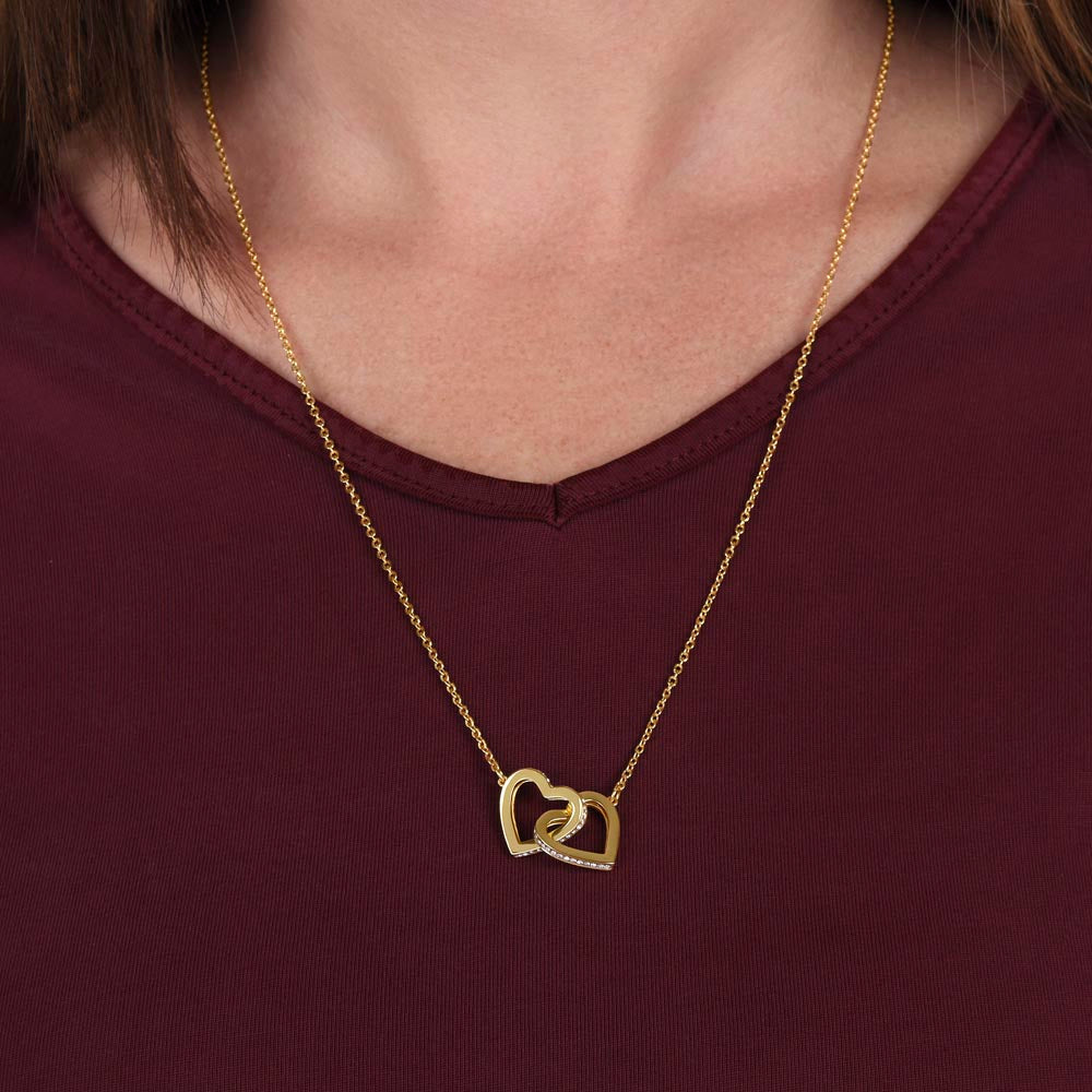 To My Daughter from Mom & Dad | Interlocking Hearts Necklace