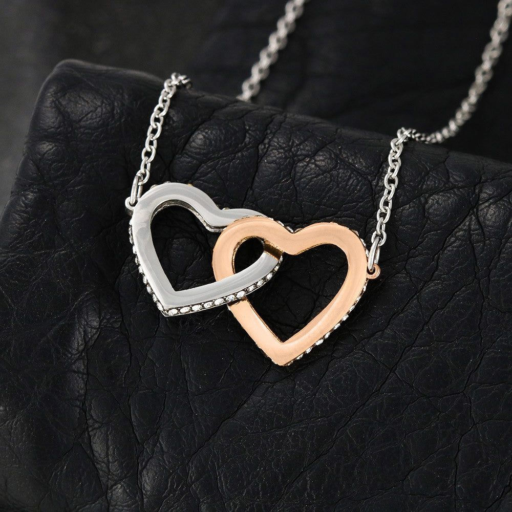Interlocking Hearts Necklace for Daughter From Mom – Never Forget I Love You Forever