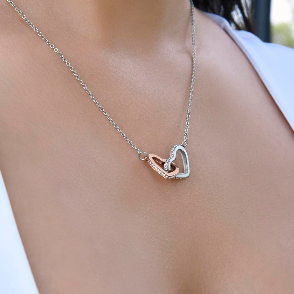 To My Daughter from Mom & Dad | Interlocking Hearts Necklace