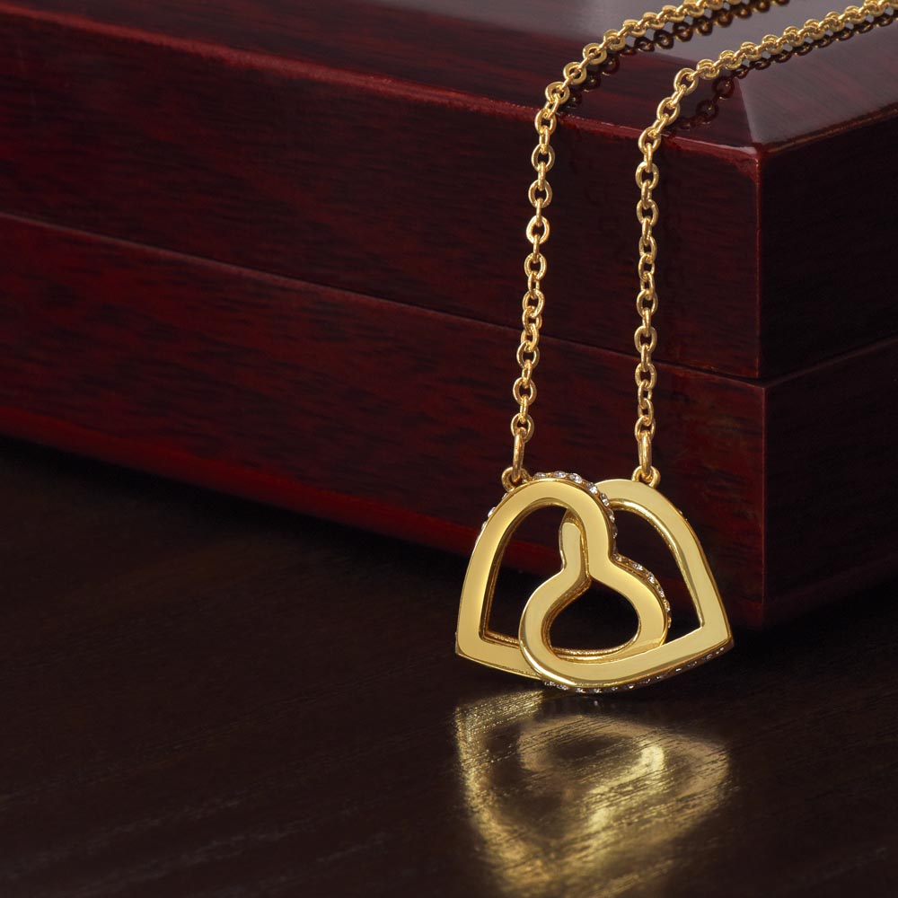 To My Daughter from Mom & Dad | Interlocking Hearts Necklace