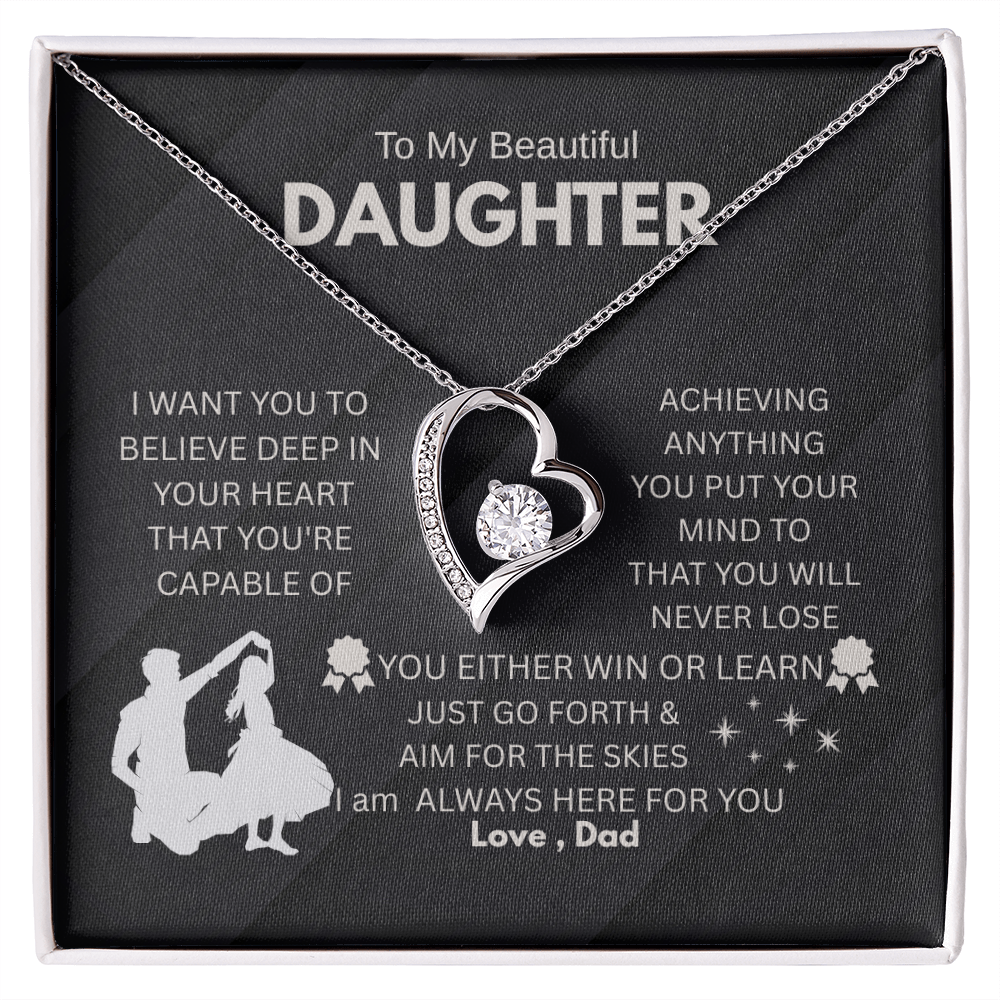 Dad to Daughter Forever Love Necklace gift.