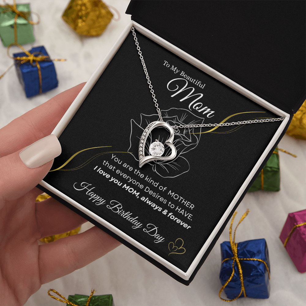 Forever Love Necklace |Happy Birthday Day🎁 Gift for Mom from Son or Daughter| Free LED Gift Box