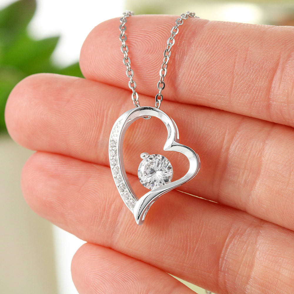 To My Amazing Mom-To-Be" Heart Necklace – 14K White or 18K Gold Finish+ FREE Gift Box