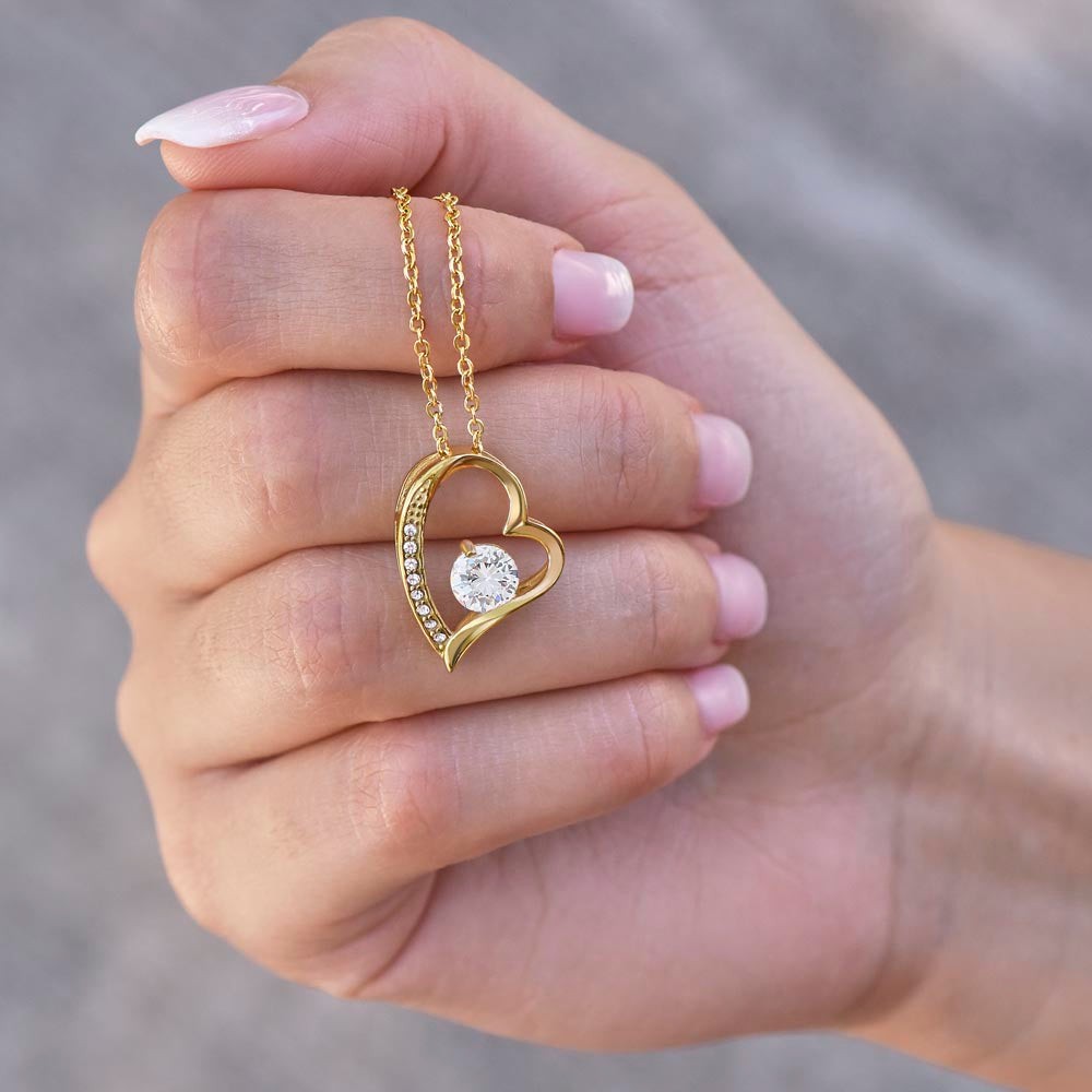 Gold Forever Love Necklace Gift for Wife