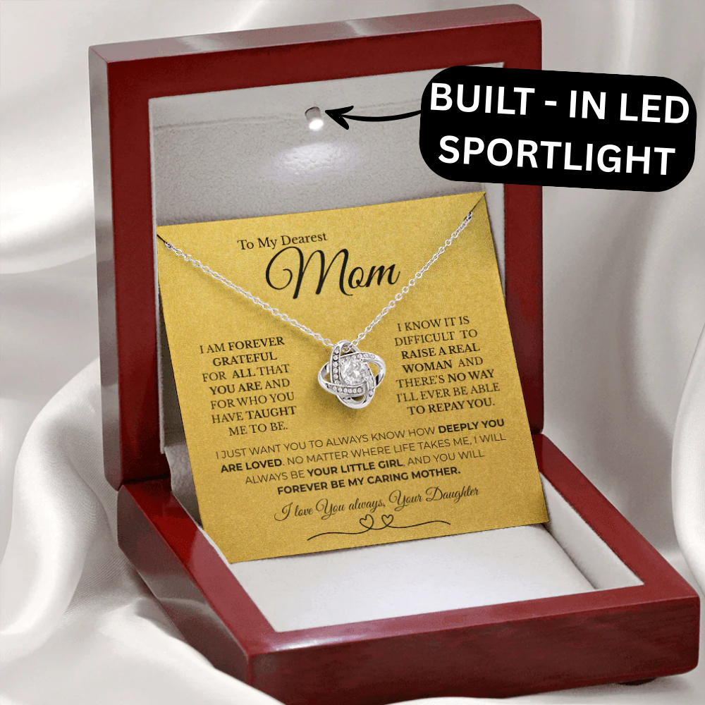 Love Knot Necklace For Mom – A Gift She’ll Treasure Forever| Meaningful Gift from Daughter