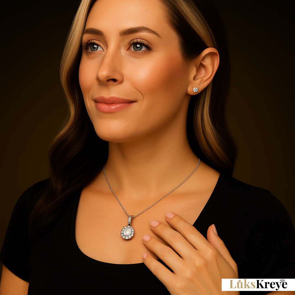 Eternal Hope Necklace & Earring Set – Heartfelt Gift for Mom from Son