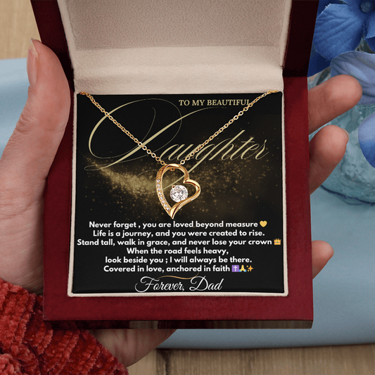 Forever Love Necklace – Dad to Daughter Gift | Faith & Legacy Jewelry