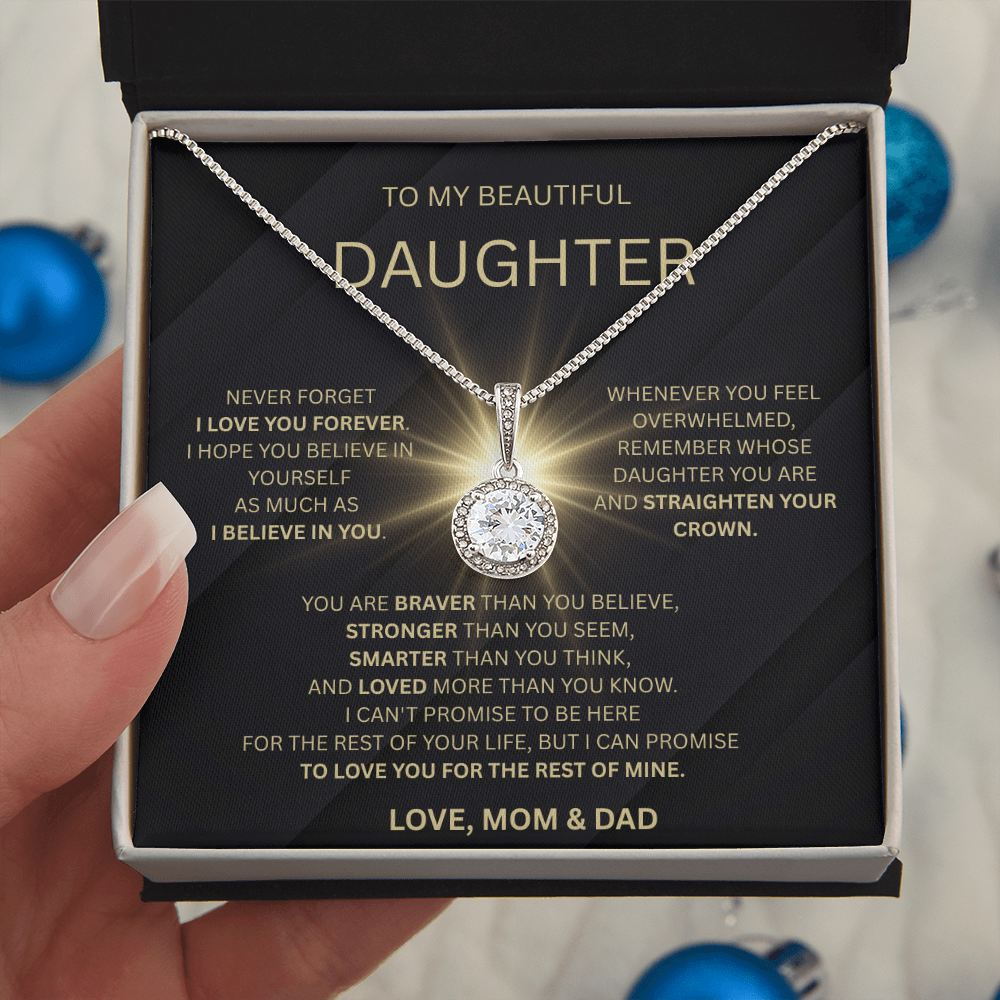 💖 To Our Beautiful Daughter – Love, Mom & Dad | Eternal Hope Necklace
