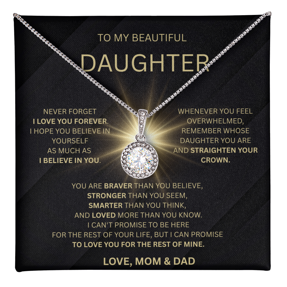 💖 To Our Beautiful Daughter – Love, Mom & Dad | Eternal Hope Necklace