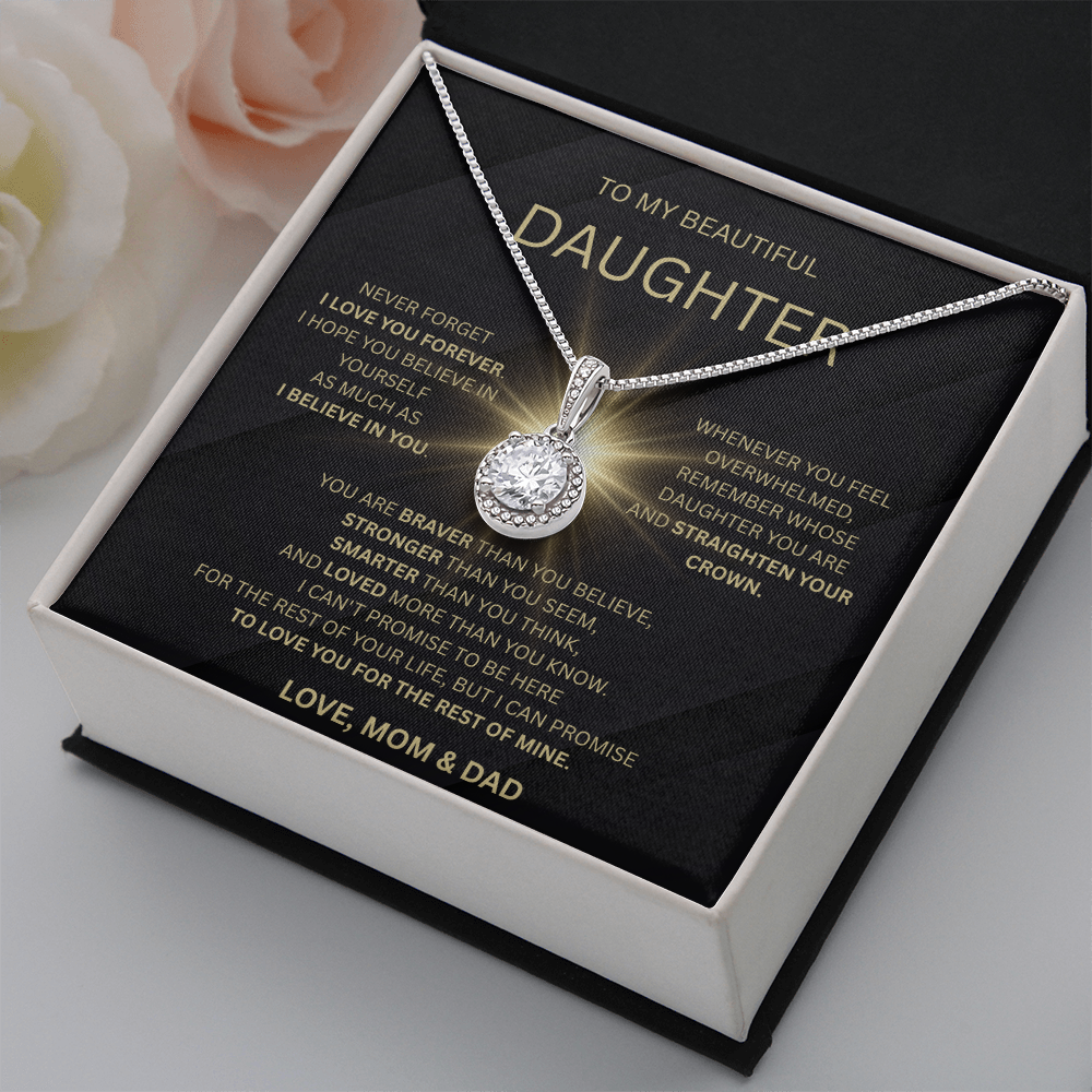 💖 To Our Beautiful Daughter – Love, Mom & Dad | Eternal Hope Necklace