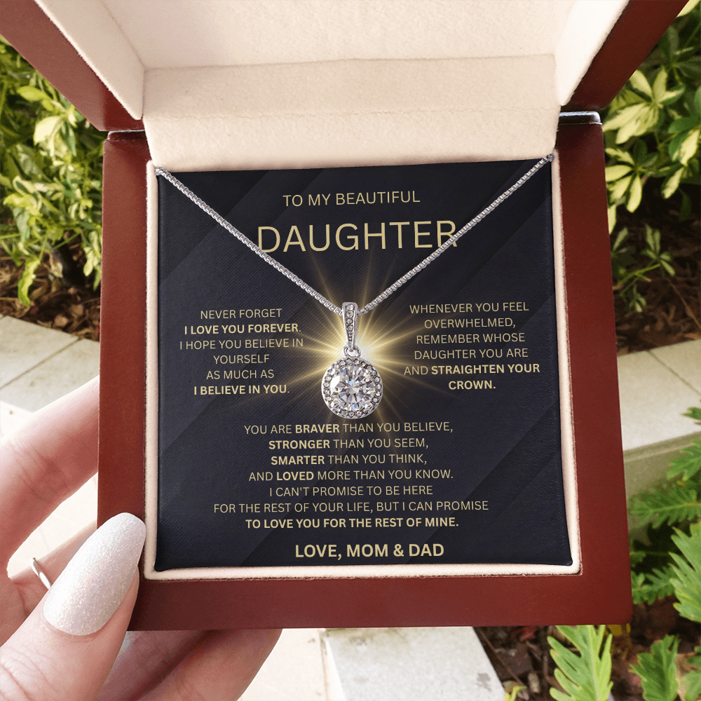 💖 To Our Beautiful Daughter – Love, Mom & Dad | Eternal Hope Necklace