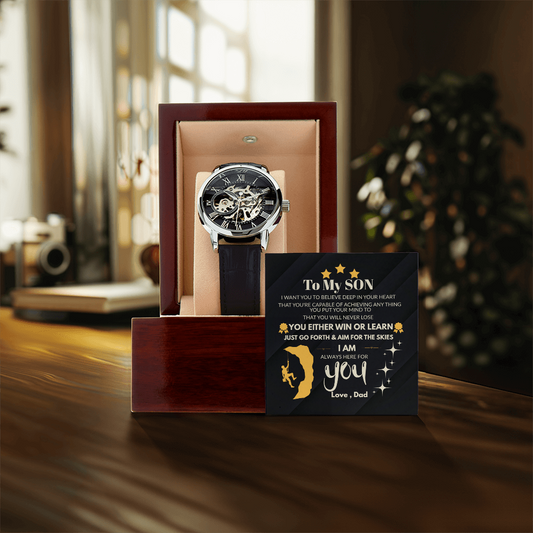 dad to son openwork watch gift