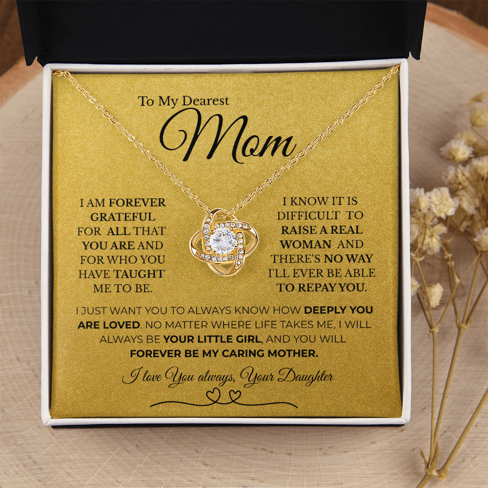 Love Knot Necklace For Mom – A Gift She’ll Treasure Forever| Meaningful Gift from Daughter