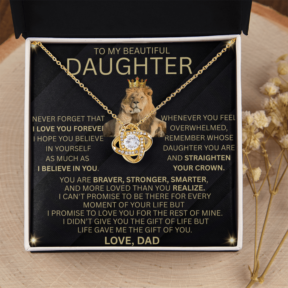 Dad & Daughter Love Knot Necklace – Sentimental Keepsake Gift
