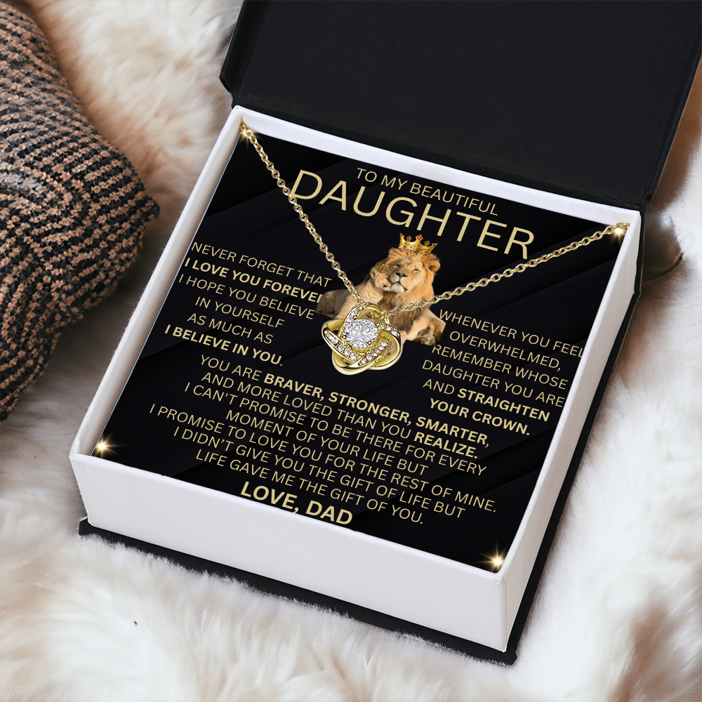 Dad & Daughter Love Knot Necklace – Sentimental Keepsake Gift