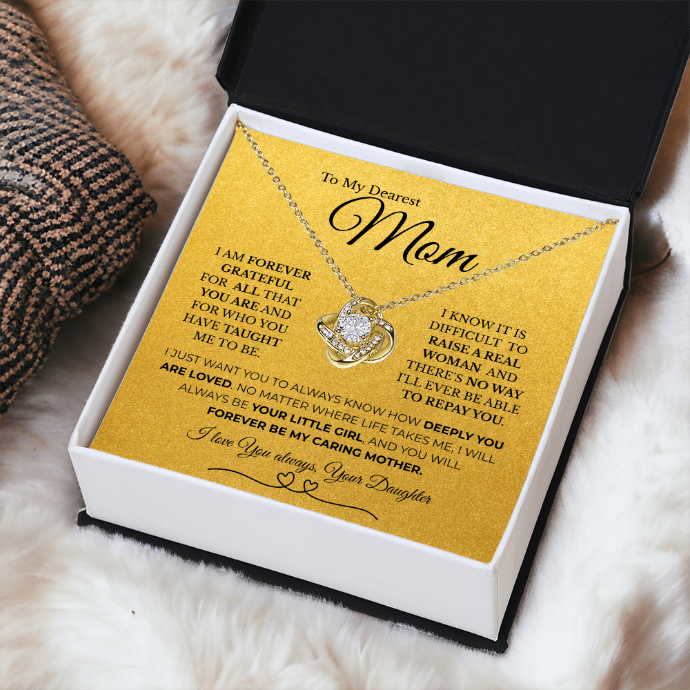 Love Knot Necklace For Mom – A Gift She’ll Treasure Forever| Meaningful Gift from Daughter