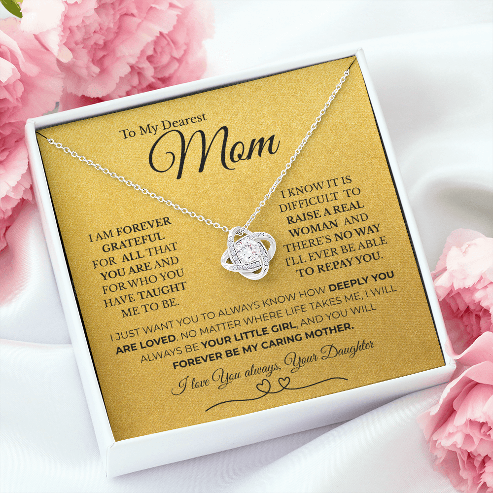 Love Knot Necklace For Mom – A Gift She’ll Treasure Forever| Meaningful Gift from Daughter