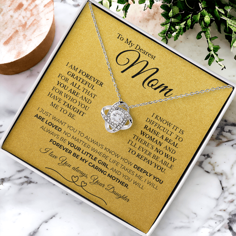 Love Knot Necklace For Mom – A Gift She’ll Treasure Forever| Meaningful Gift from Daughter