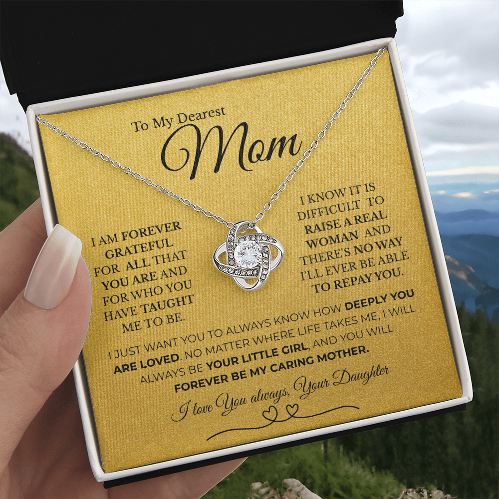 Love Knot Necklace For Mom – A Gift She’ll Treasure Forever| Meaningful Gift from Daughter