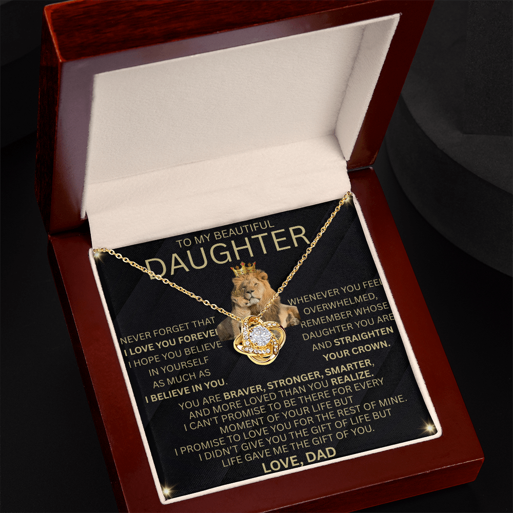 Dad & Daughter Love Knot Necklace – Sentimental Keepsake Gift