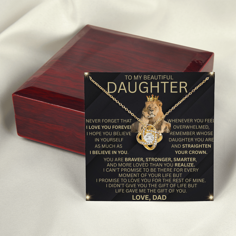 Dad & Daughter Love Knot Necklace – Sentimental Keepsake Gift