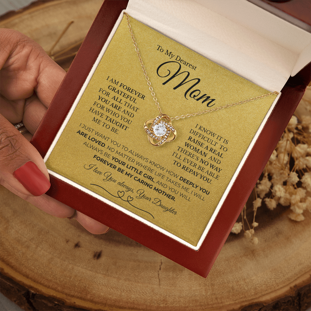 Love Knot Necklace For Mom – A Gift She’ll Treasure Forever| Meaningful Gift from Daughter