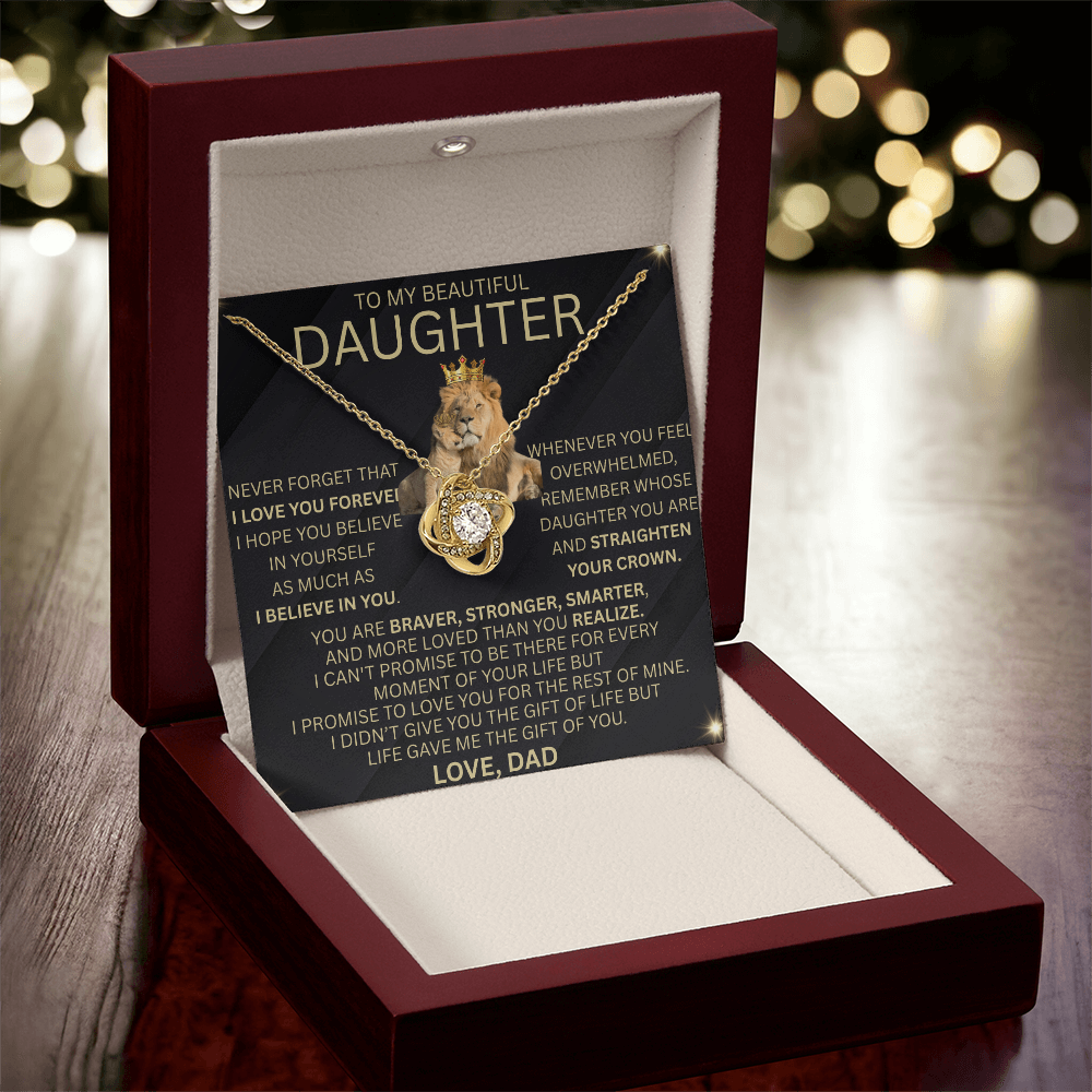 Dad & Daughter Love Knot Necklace – Sentimental Keepsake Gift