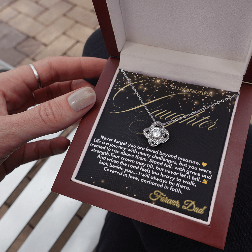 Crown of Love Necklace – faith-based necklace from dad to daughter

Christian jewelry gift for daughter with message card

Graduation necklace for daughter from father
Lukskreye