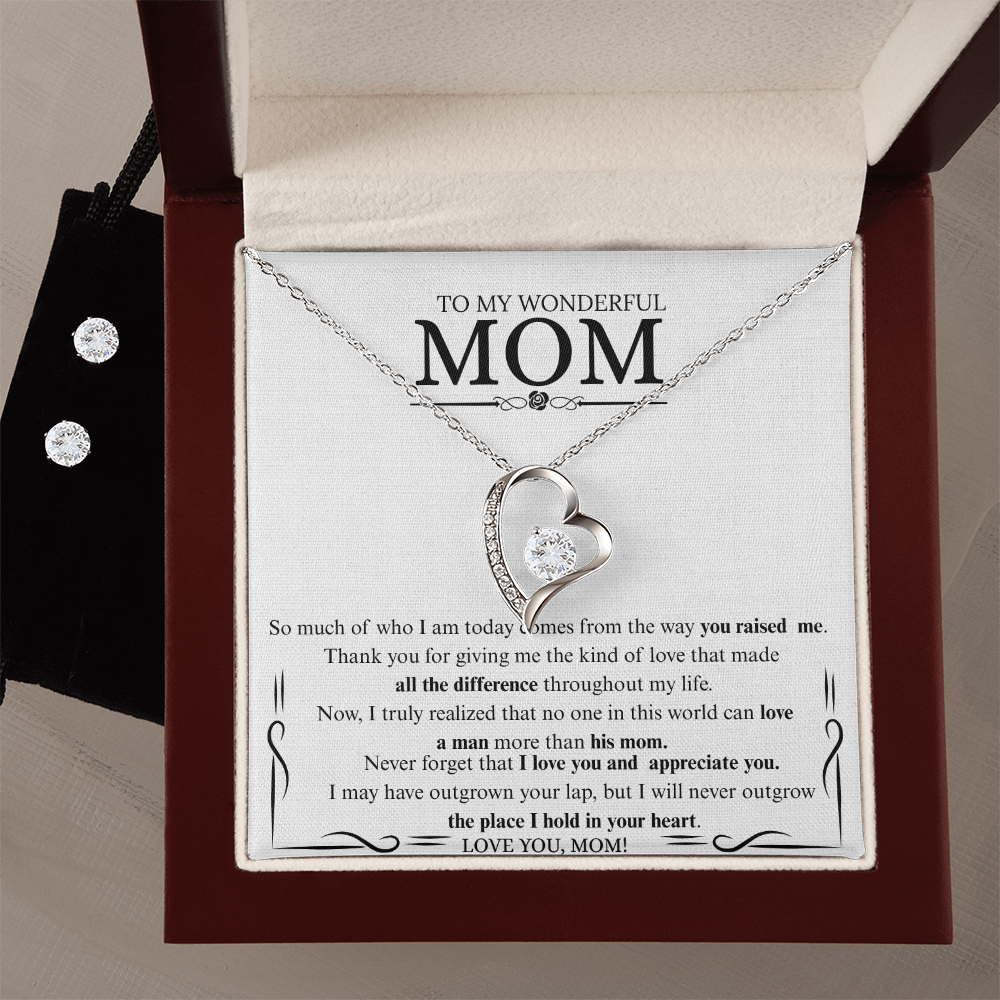Forever Love Necklace & Earring Set – A Gift of Endless Love for Mom