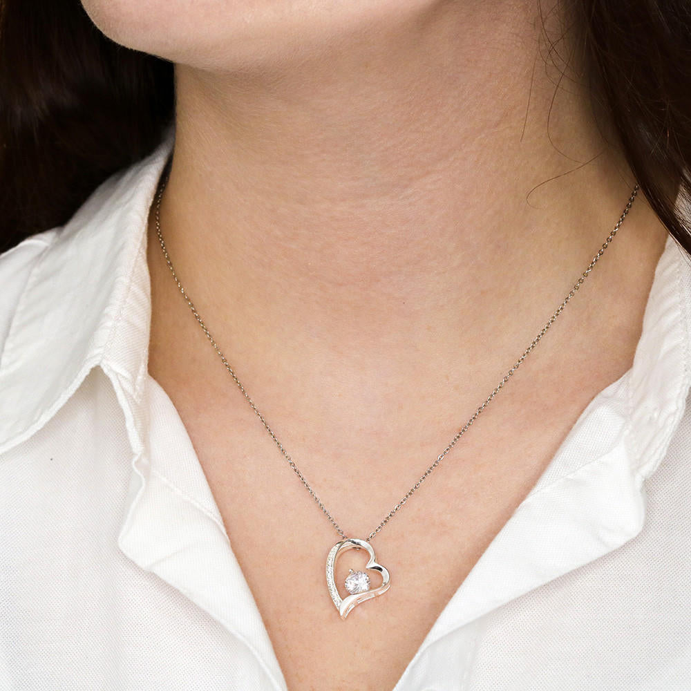 To My Amazing Mom-To-Be" Heart Necklace – 14K White or 18K Gold Finish+ FREE Gift Box