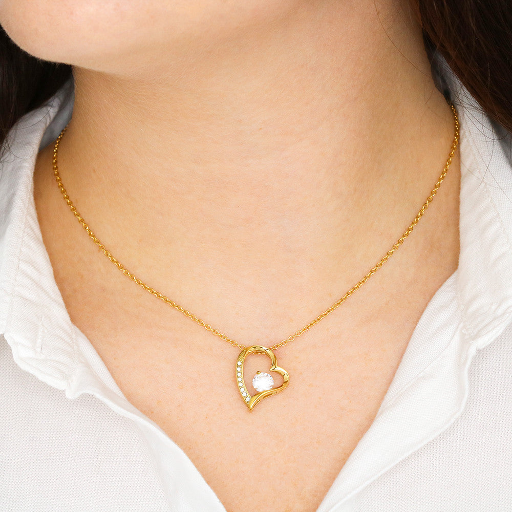 To My Daughter – 18k Gold Forever Love Necklace Gift from Mom