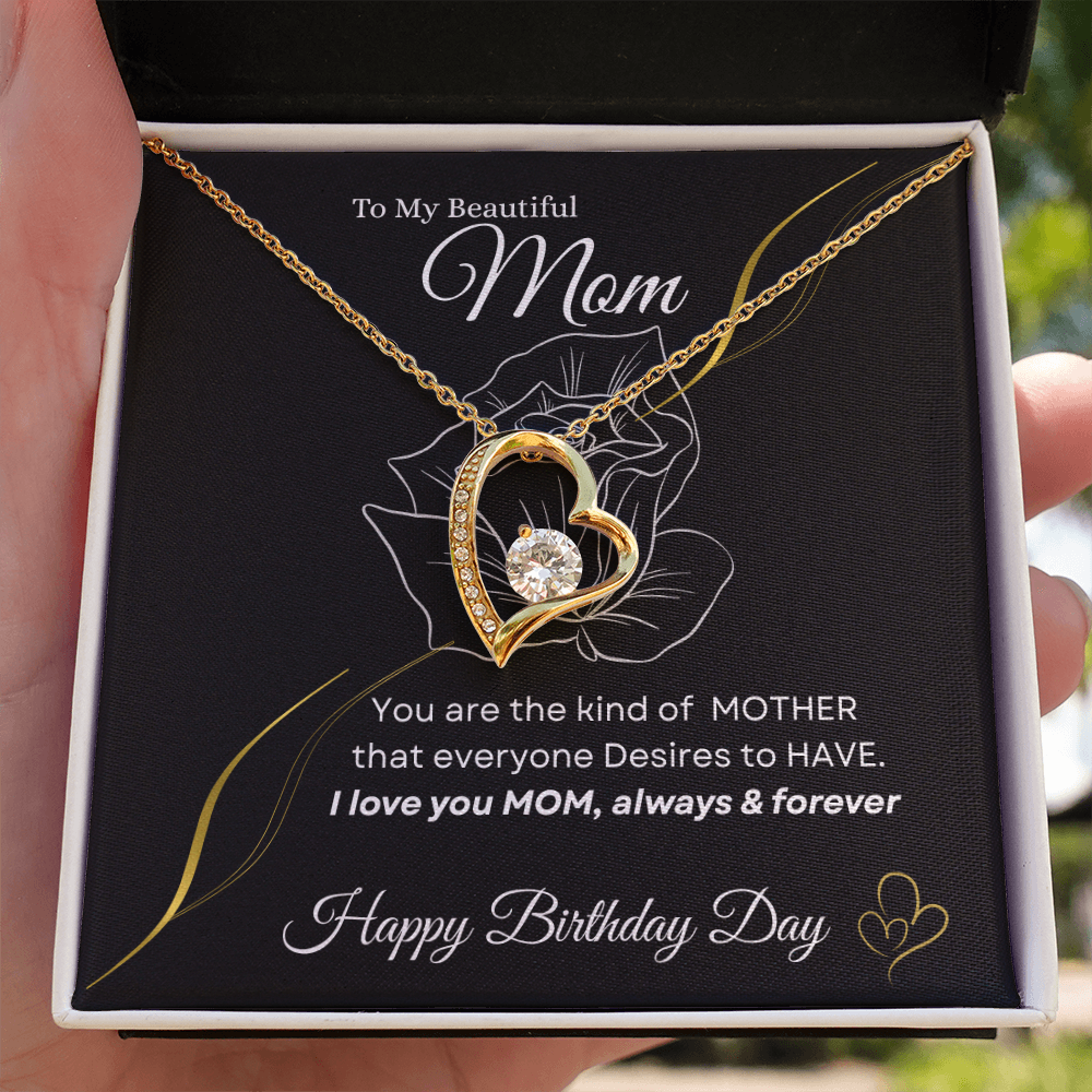 Forever Love Necklace |Happy Birthday Day🎁 Gift for Mom from Son or Daughter| Free LED Gift Box